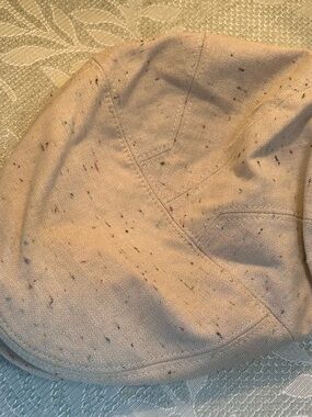 Men's Neutral speckled newsboy or flat cap Speckled Flat Cap - Beige